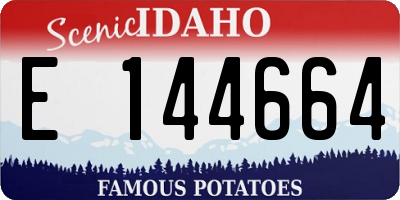 ID license plate E144664