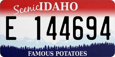 ID license plate E144694