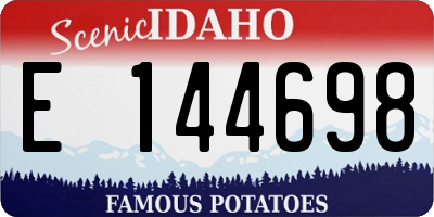 ID license plate E144698
