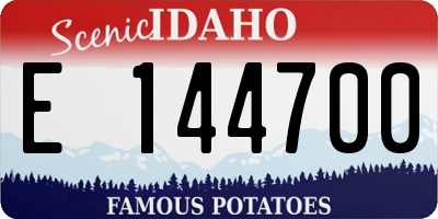 ID license plate E144700