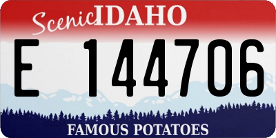 ID license plate E144706