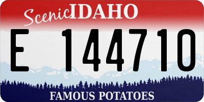 ID license plate E144710