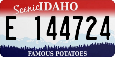 ID license plate E144724