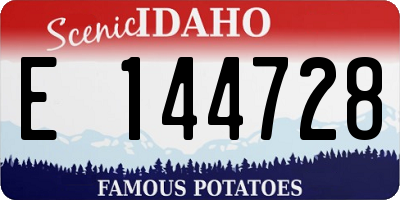ID license plate E144728