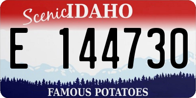 ID license plate E144730