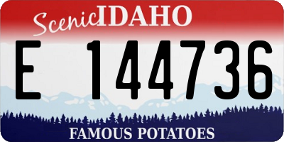 ID license plate E144736