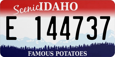 ID license plate E144737