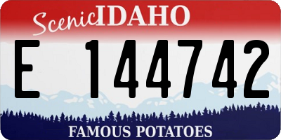 ID license plate E144742
