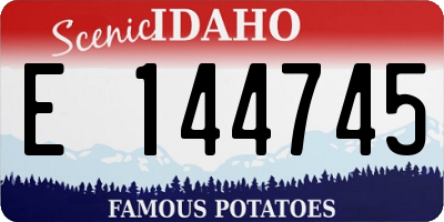 ID license plate E144745