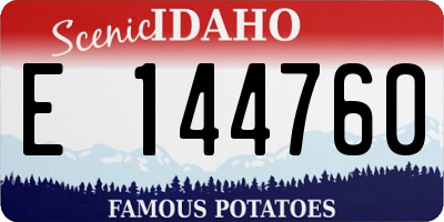 ID license plate E144760