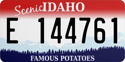 ID license plate E144761