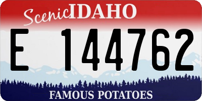 ID license plate E144762