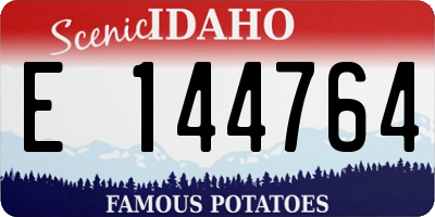 ID license plate E144764