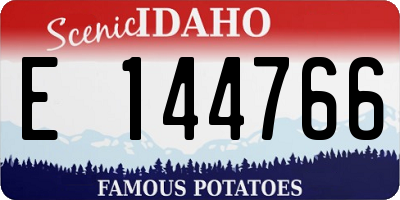 ID license plate E144766