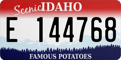 ID license plate E144768