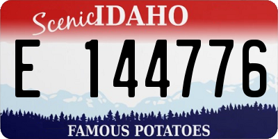 ID license plate E144776