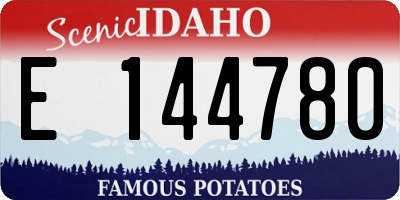 ID license plate E144780