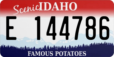 ID license plate E144786