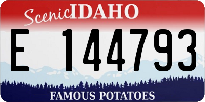 ID license plate E144793