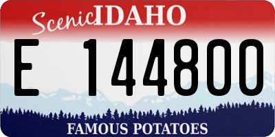 ID license plate E144800