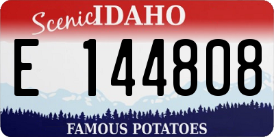 ID license plate E144808