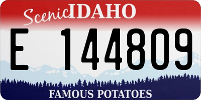 ID license plate E144809