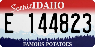 ID license plate E144823