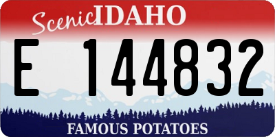 ID license plate E144832