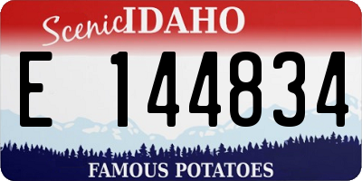 ID license plate E144834