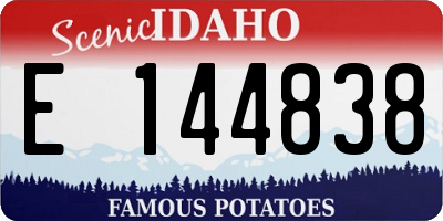 ID license plate E144838
