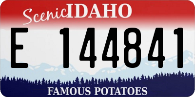 ID license plate E144841