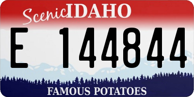 ID license plate E144844
