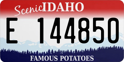 ID license plate E144850
