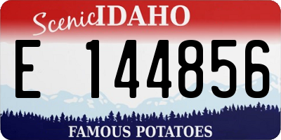 ID license plate E144856