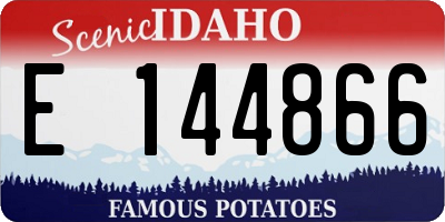 ID license plate E144866