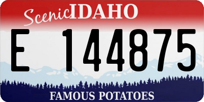 ID license plate E144875