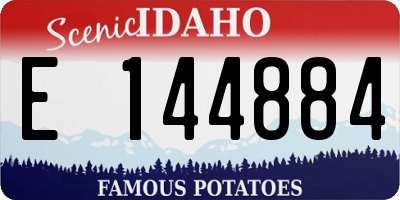 ID license plate E144884