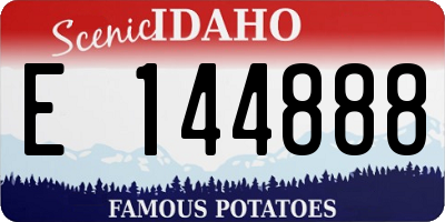 ID license plate E144888