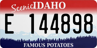 ID license plate E144898