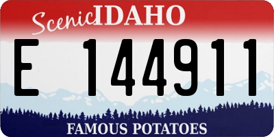 ID license plate E144911