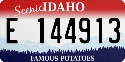 ID license plate E144913