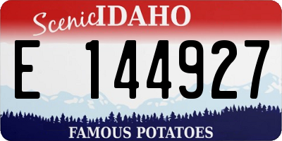 ID license plate E144927