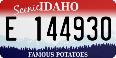 ID license plate E144930