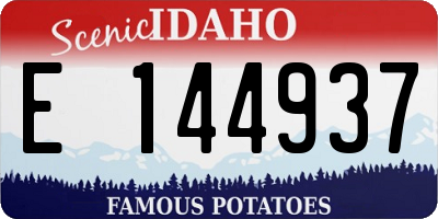 ID license plate E144937