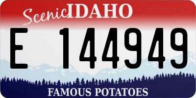 ID license plate E144949