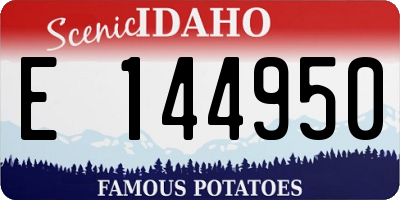 ID license plate E144950