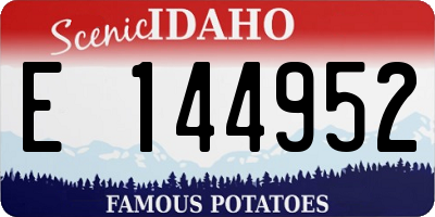 ID license plate E144952