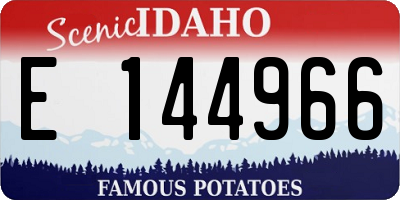 ID license plate E144966