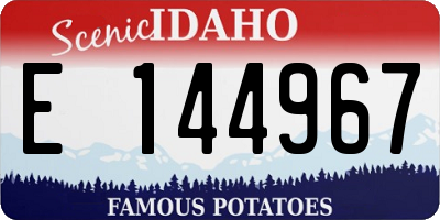 ID license plate E144967