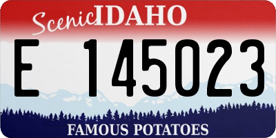 ID license plate E145023